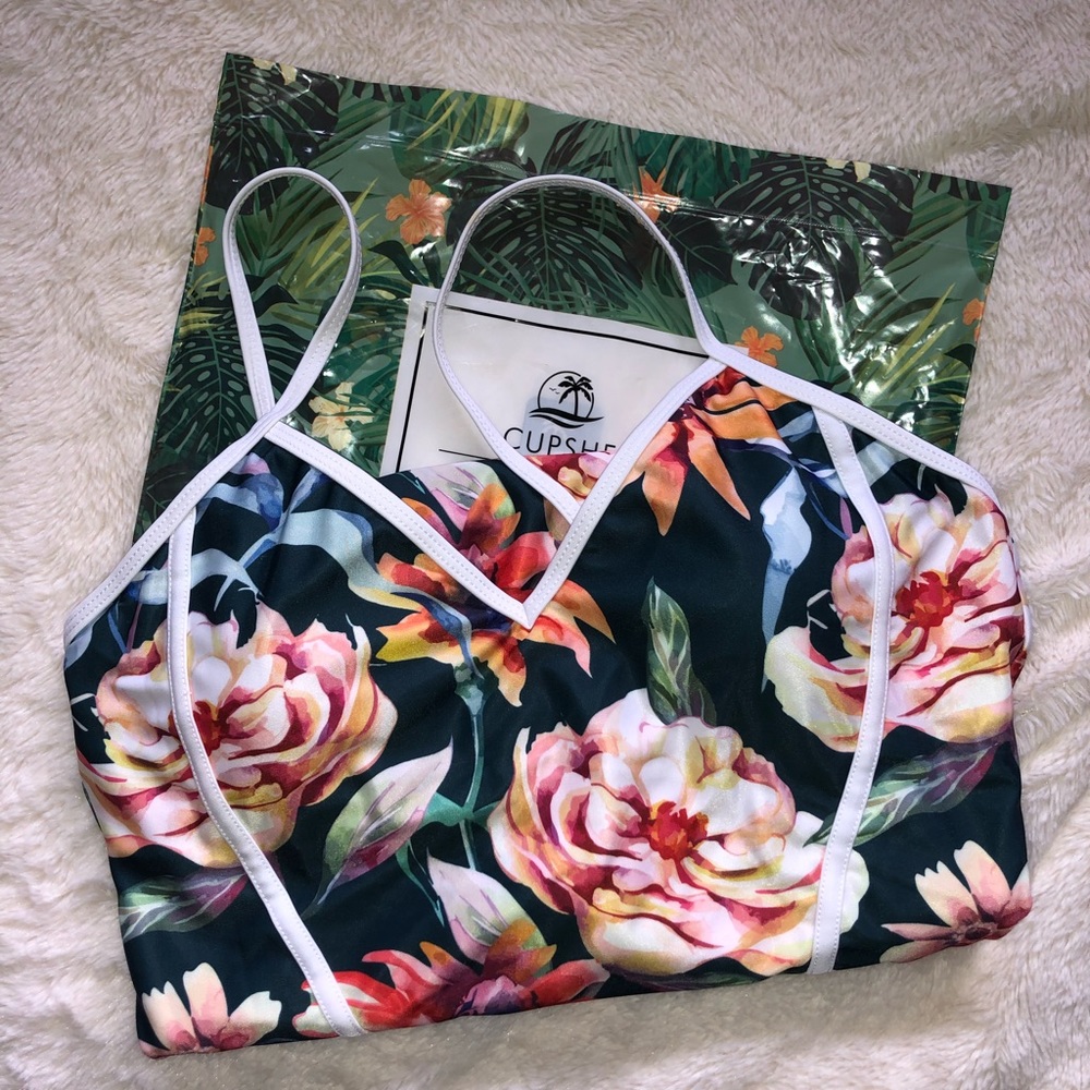 CUPSHE-floral bathing suit
